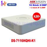 Đầu ghi camera hd hikvision 16 kênh ds-7116hqhi-k1 chuẩn h.265+