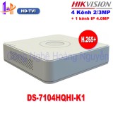 [HCM][BẢO HÀNH 2 NĂM] Đầu ghi Camera HD Hikvision 4 kênh DS-7104HQHI-K1 chuẩn H.265+ - Công Nghệ Hoàng Nguyễn