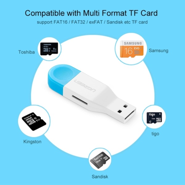 Đầu OTG tích hợp đọc thẻ nhớ Micro USB OTG Card Reader Ugreen 30358