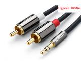 Dây audio 3.5mm to 2 đầu rca dài 2m cao cấp ugreen 10584