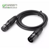 Dây audio nối dài Mic XLR 6mm đen dài 3m Ugreen 20711