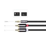 Dây AV 3.5 ra 2 đầu RCA, đầu mạ vàng Ugreen 1.5M