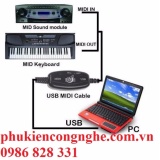 Dây cáp Midi to USB Cable cho Organ
