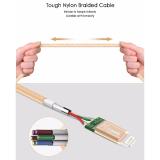 Dây cáp sạc điện thoại Tuxedo Lightning 30cm bọc dù (Sạc nhanh, siêu bền, chống rối)