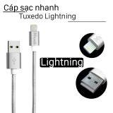 Cáp sạc iPhone Tuxedo Lightning USB bọc dù dài 30cm (sạc nhanh,siêu bền, chống xoắn)
