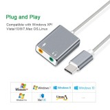 Dây chia mic và loa từ cổng Type C - Usb sound 7.1 Type C ( Dây )