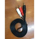 [HCM] Dây jack loa 1 đầu 3.5 ra 2 AV dài 1.5m (Đen)