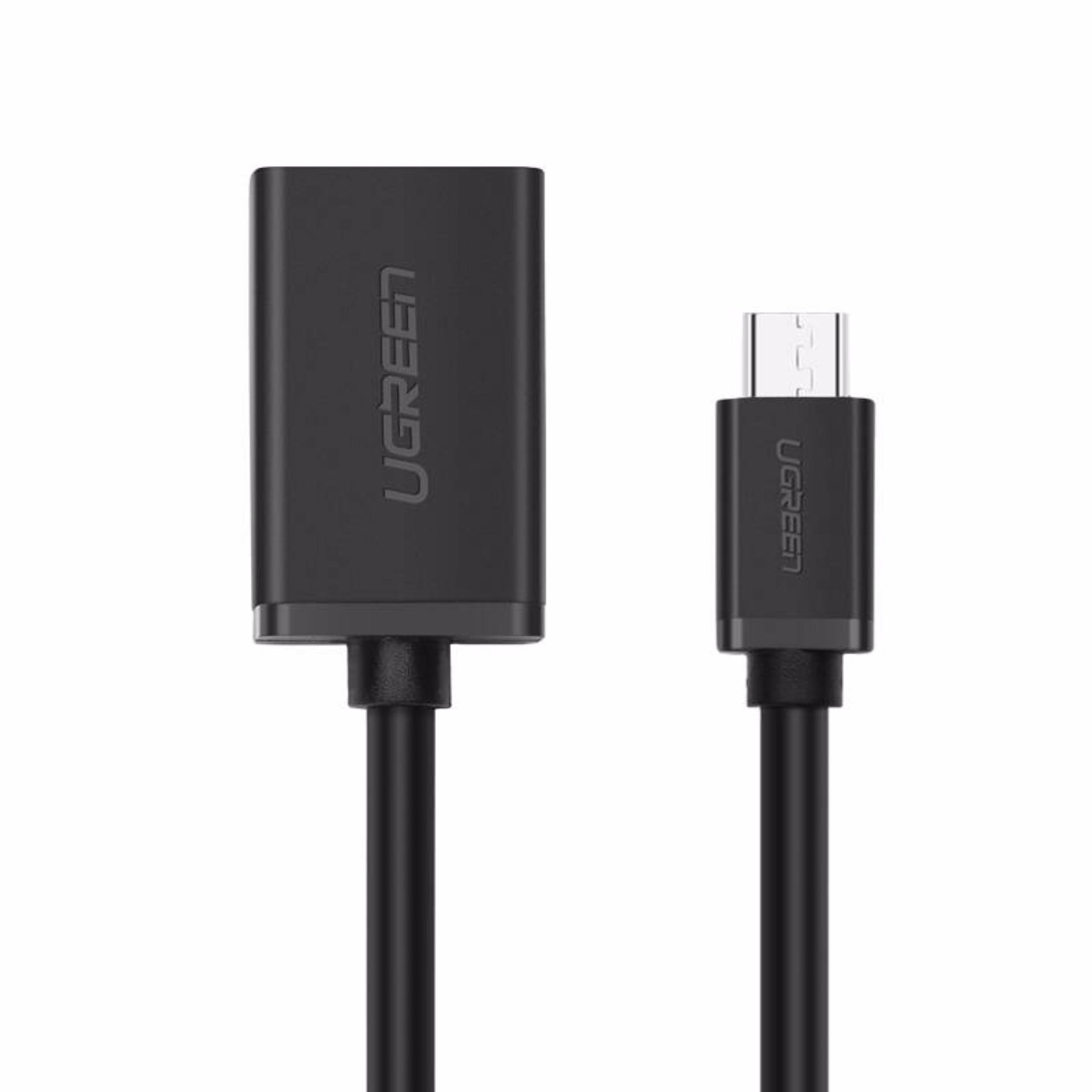 Dây Micro USB 2.0 OTG UGREEN US133 | Vỏ PVC cao cấp | Tốc độ truyền tải dữ liệu 480Mbps | Bảo hành 18 tháng