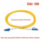 Dây nhảy quang sm lc/upc-lc/upc dài 5m phi 3.0mm simplex
