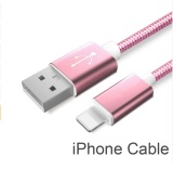 Dây sạc iPhone 6 6s PLUS 5S 5 iPad MINI (hồng nhạt)