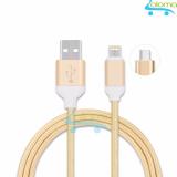 Dây sạc kết nối cao cấp 3 trong 1 Lightning iPhone typeC và MicroUSB