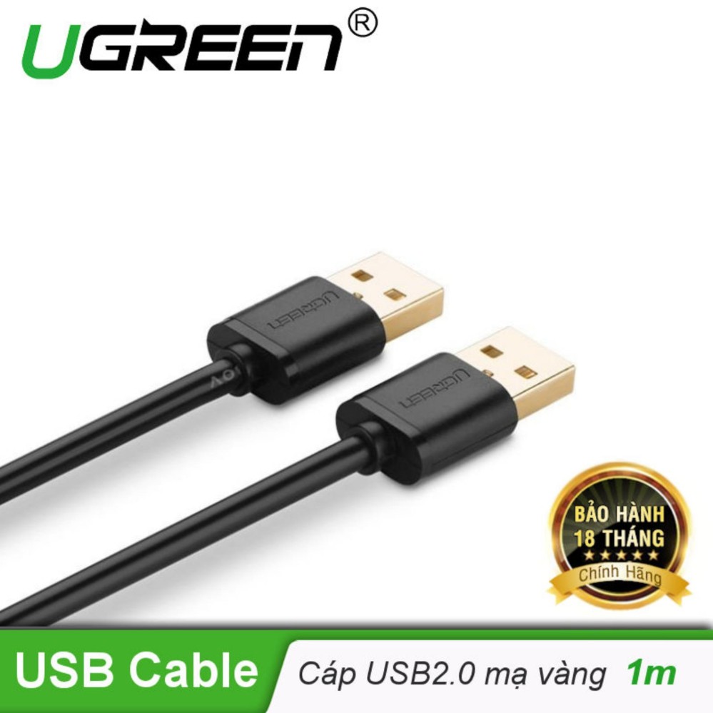 [HCM]Dây USB 2.0 (đực sang đực) mạ vàng dài 1M  UGREEN US102 10309
