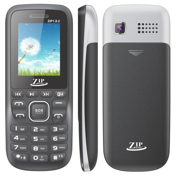 Điện thoại Zip1.8-2 2sim ( Đen)- Hàng nhập khẩu