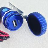 [HCM]Đồng hồ gắn xe máy cổng sạc USB 2 trong 1