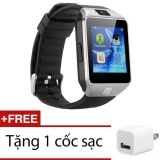 Đồng hồ thông minh Smart Watch Uwatch DZ09 plus + Tặng 1 cốc sạc