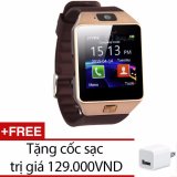 Đồng hồ thông minh Smart Watch Uwatch DZ09 + Tặng 1 cốc sạc