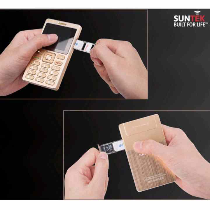 ĐTDĐ SUNTEK Satrend V6 kiêm tai nghe bluetooth (Vàng) + Tặng bao da chính hãng Satrend