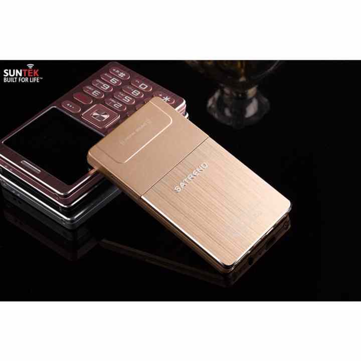 ĐTDĐ SUNTEK Satrend V6 kiêm tai nghe bluetooth (Vàng) + Tặng bao da chính hãng Satrend
