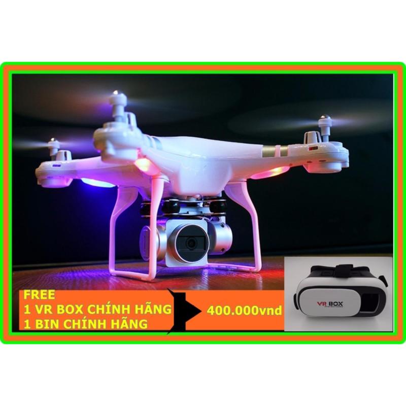 Flycam DRONE S10 camera WIFI 1080P SẮC NÉT quay trực tiếp về điện thoại-hàng nhập (màu trắng)
