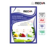 Giấy In Ảnh Media 1 Mặt Bóng (Glossy) A4 (21 x 29.7cm) 180gsm 50 tờ - Hàng Nhập Khẩu