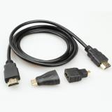 HDMI cable Multiple connector HD line Mini HDMI / Micro HDMI to HDMI tieline 1.5m