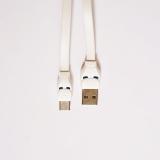 Hoco - dây cáp sạc type c usb u14 - có đèn led - mặt nạ steel man - 120cm