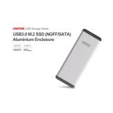 Hộp đựng ổ cứng SSD M.2 (NGFF/SATA) chuẩn USB Type-C Unitek Y-3365