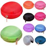 [HCM]Hộp đựng tai nghe cáp sạc tròn Foxy
