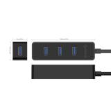 Hub 4 cổng USB ORICO W5PH4-U3 (USB 3.0) Màu đen Chính Hãng