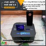 Hub chia 1 cổng USB thành 3 cổng kiêm đầu đọc thẻ nhớ (Đen)