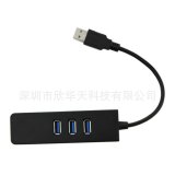 Hub usb 1 to 3 usb chuẩn 3.0 + 1 cổng Lan gigabit Ethernet