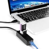 Hub usb 1 to 3 usb chuẩn 3.0 + 1 cổng Lan gigabit Ethernet (đen)