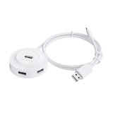 Hub USB 4 cổng 2.0 Ugreen + Micro USB hỗ trợ OTG (Trắng)