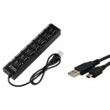 Hub usb công tắc 7 cổng (Đen)