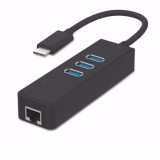 HUB Usb Type C sang 3 cổng Usb 3.0 với RJ45 Ethernet Mạng LAN Adapter
