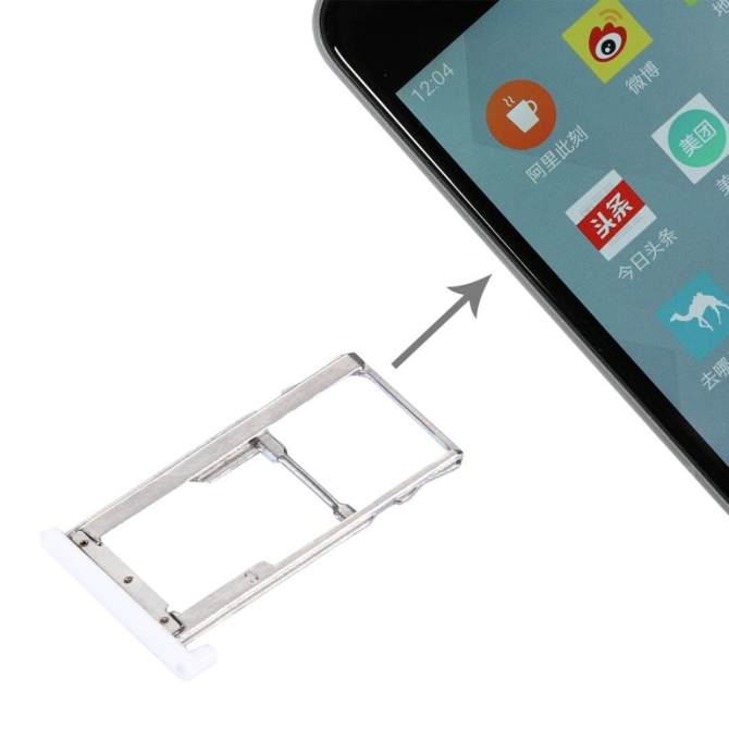iPartsBuy Meizu M3 / Meilan 3 SIM + SIM / Micro SD Card Tray(White