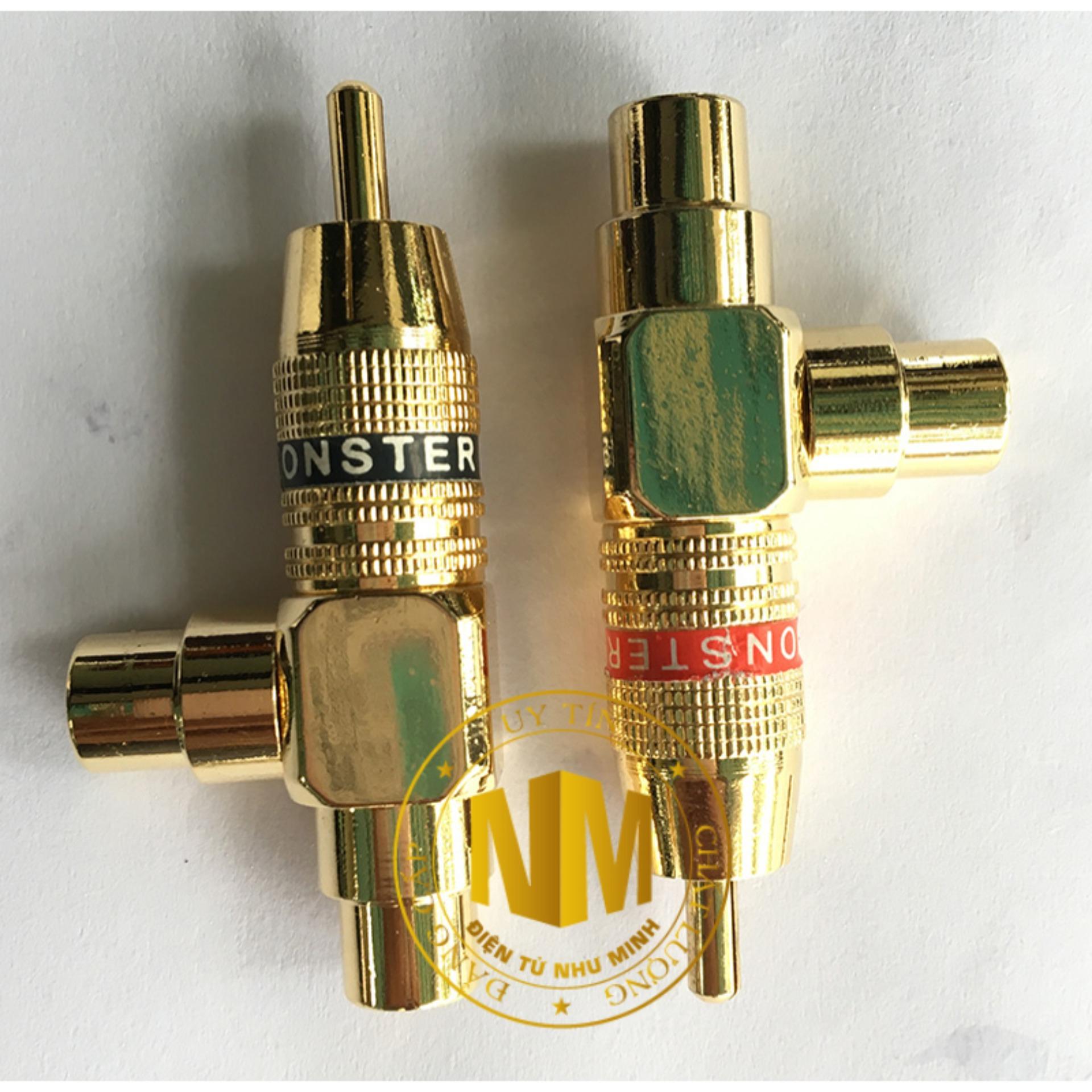 [HCM]2 cái jack Chia RCA 1 ra 2 Monster Chữ T ( 1 cặp )