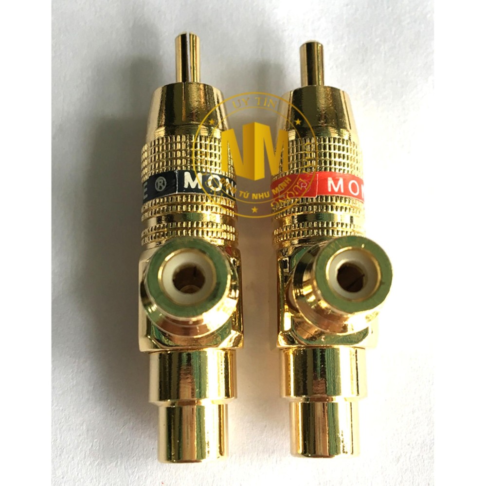 [HCM]2 cái jack Chia RCA 1 ra 2 Monster Chữ T ( 1 cặp )
