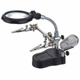 Kính lúp soi kẹp hàn mạch điện tử có đèn led(Đen)