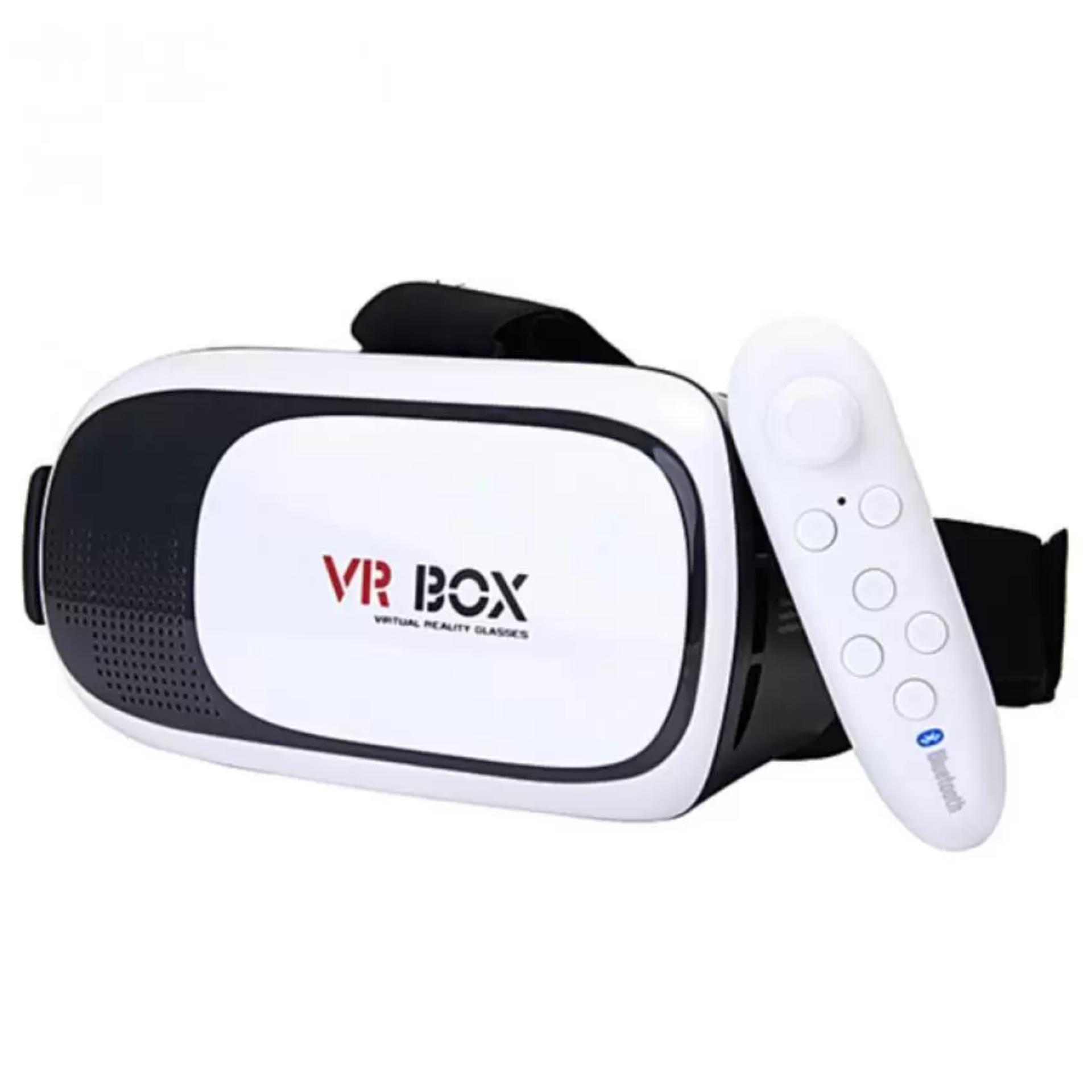 [HCM]Kính thực tế ảo VR Box phiên bản 2 (Trắng) + Tặng 1 tay cầm chơi game bluetooth và 1 bút cảm ứng