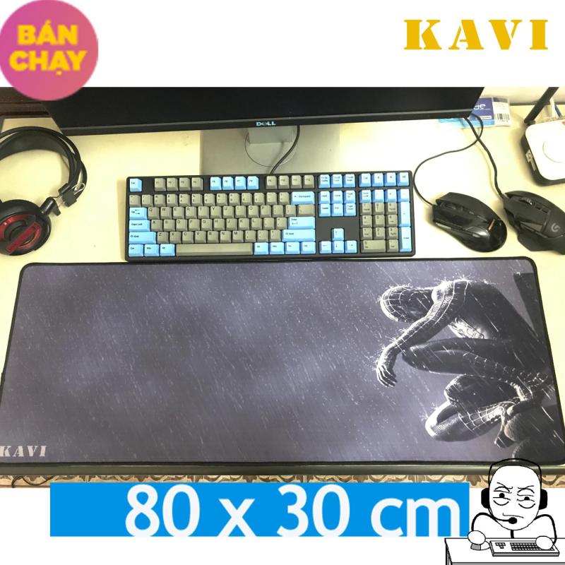 Giá Lót chuột bàn phím Kavi, Bàn di chuột cỡ lớn Người Nhện - Spiderman (80x30cm)