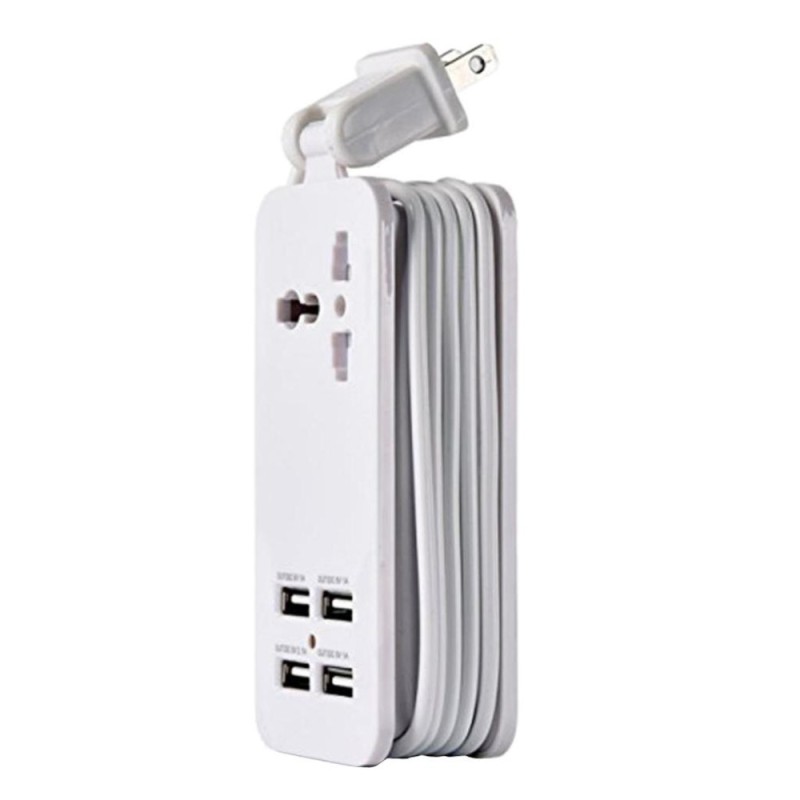 Bảng giá MagiDeal Mini USB Power Strip 4Port USB Charger Station Travel Charging US Plug White - intl Phong Vũ