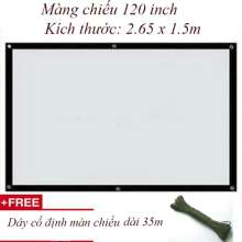 MÀN CHIẾU DÁN TƯỜNG 120INCH (KÍCH THƯỚC: 3.65 X 1.5M) + TẶNG DÂY CỐ ĐỊNH DÀI 35M