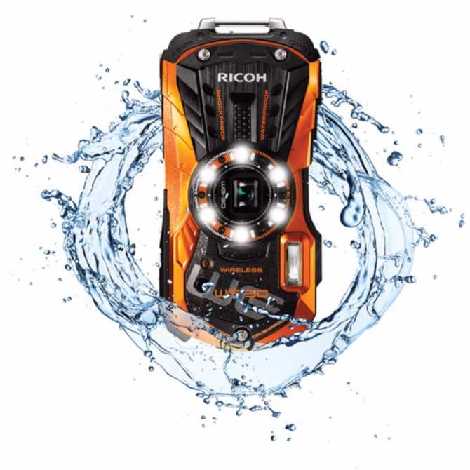 Hình ảnh Máy ảnh du lịch chống nước Ricoh WG-30W - Tặng thẻ nhớ SD 16GB, bao da đựng máy