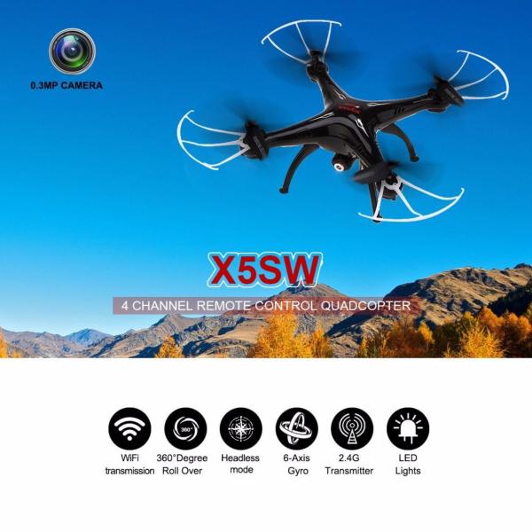 Máy Bay Điều Khiển Từ Xa Quay Phim HD Flycam SYMA X5SW (Drone) (Đen)