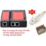 Máy kiểm tra cáp mạng đa năng Noyafa NF-468+Tặng Dao nhấn mạng krone và Hộp 100 đầu mạng RJ45
