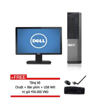 Máy tính để bàn Dell Optiplex 390 Core i5 2500 RAM 8GB, 500GB HDD, màn hình 20 inch + Tặng bộ Bàn phím, chuột, USB wifi - Hàng nhập khẩu