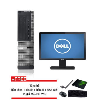 Máy tính đồng bộ Dell Optiplex 990 Intel Core i5 2400,  RAM 8GB,  HDD 500GB,  màn hình 20" (Tặng bộ Bàn phím + chuột + bàn di + USB Wifi) - Hàng nhập khẩu