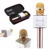 Micro hát karaoke kiêm loa bluetooth Q7 2017 new (vàng)