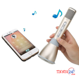 Micro karaoke Bluetooth có loa K- 068 3 in 1 (Vàng)  